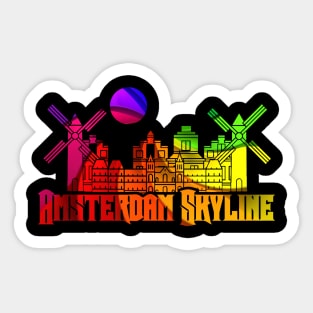 Amsterdam Skyline Sticker